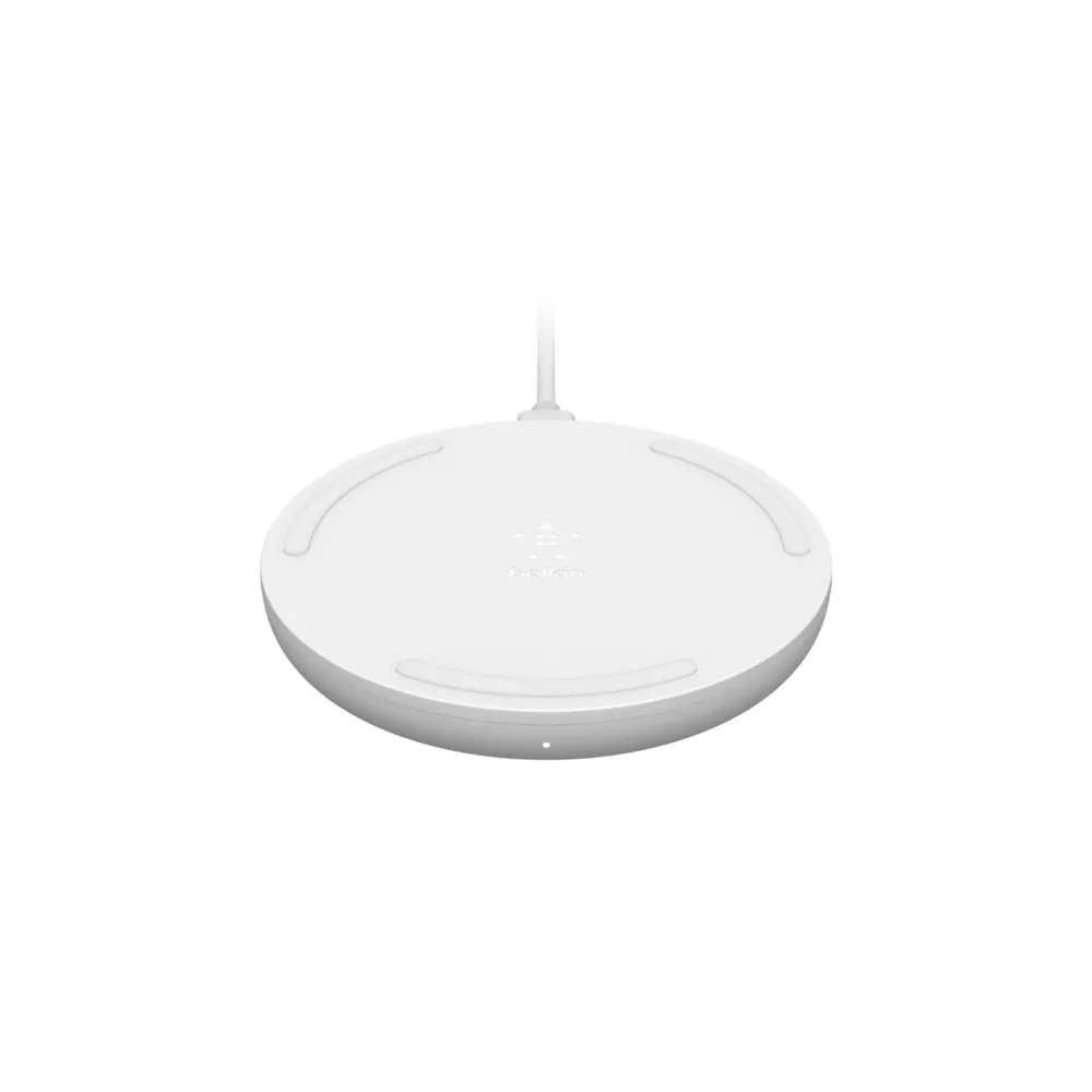 10W Wireless Charging Pad with PSU &amp; Micro USB Cable, White