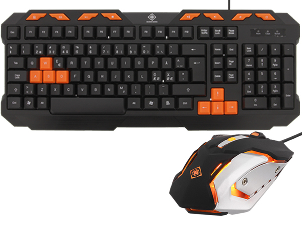 Deltaco Gaming keyboard GAM-024 + Gaming Mouse GAM-020 + Deltaco GAM-020 -gaming mouse + Deltaco GAM-024 -gaming keyboard