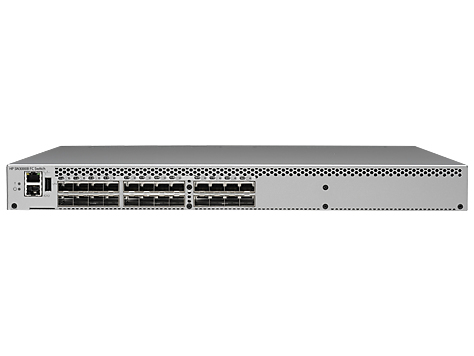 HPE SN3000B 16Gb 24-port/24-port Active Fibre Channel Switch - Kytkin - 24 x SFP+ - r&auml;kkiin asennettava