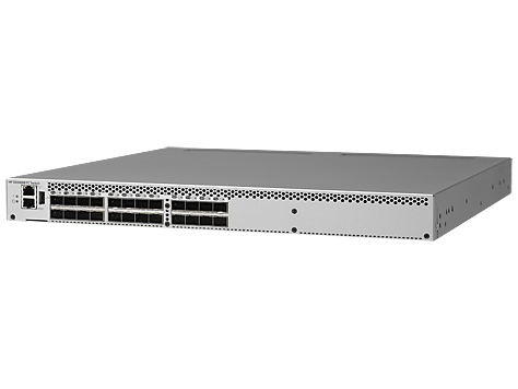 HPE SN3000B 16Gb 24-port/24-port Active Fibre Channel Switch - Kytkin - 24 x SFP+ - r&auml;kkiin asennettava