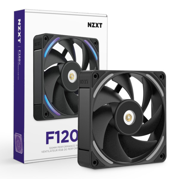NZXT F120X Performance PWM RGB -tuuletin, Magneettilevitaatiolaakeri, 120 mm, musta