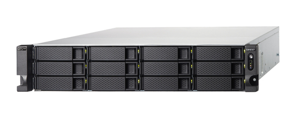 QNAP TS-h1277XU-RP-3700X-32G 12-bay QTS hero AMD Ryzen 5 8C 3.4Ghz 32GB RAM 2x1GbE 4x10Gb 2x500W