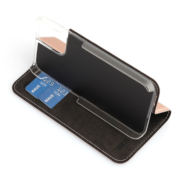 Wave Book Case, iPhone 12 mini - flipfodral, Rose Gold