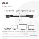CLUB 3D Ultra High Speed HDMI 2.1 kabel, med 240 Hz, 7,5 m, svart