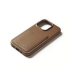 MUJJO Full Leather Wallet Case for iPhone 16 Pro, Dark Tan