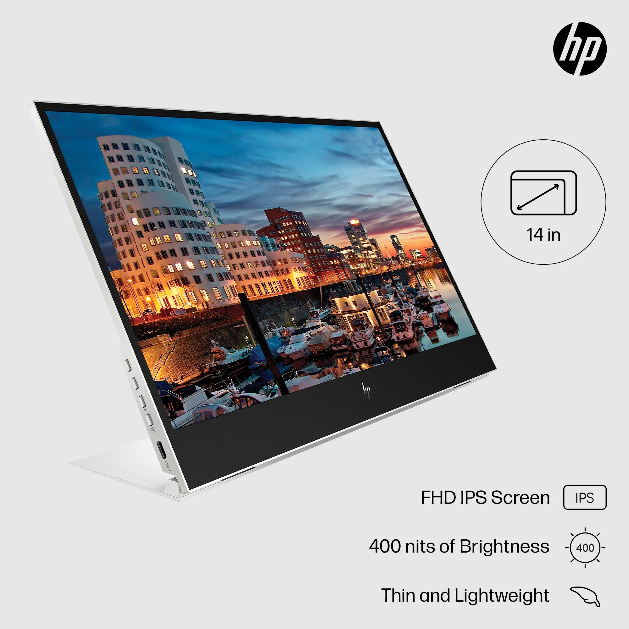 HP E14 G4 14" Full HD, IPS Portable Monitor with USB-C hub