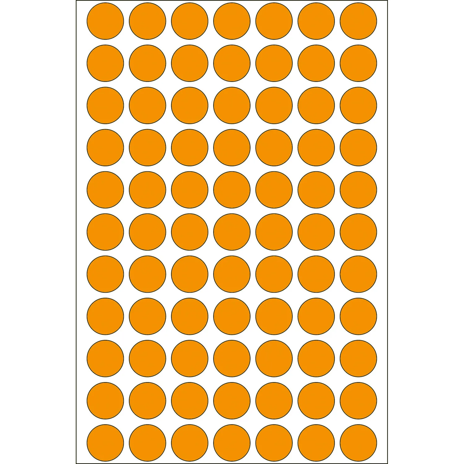 Herma label manual &oslash;13 neon orange (1848)