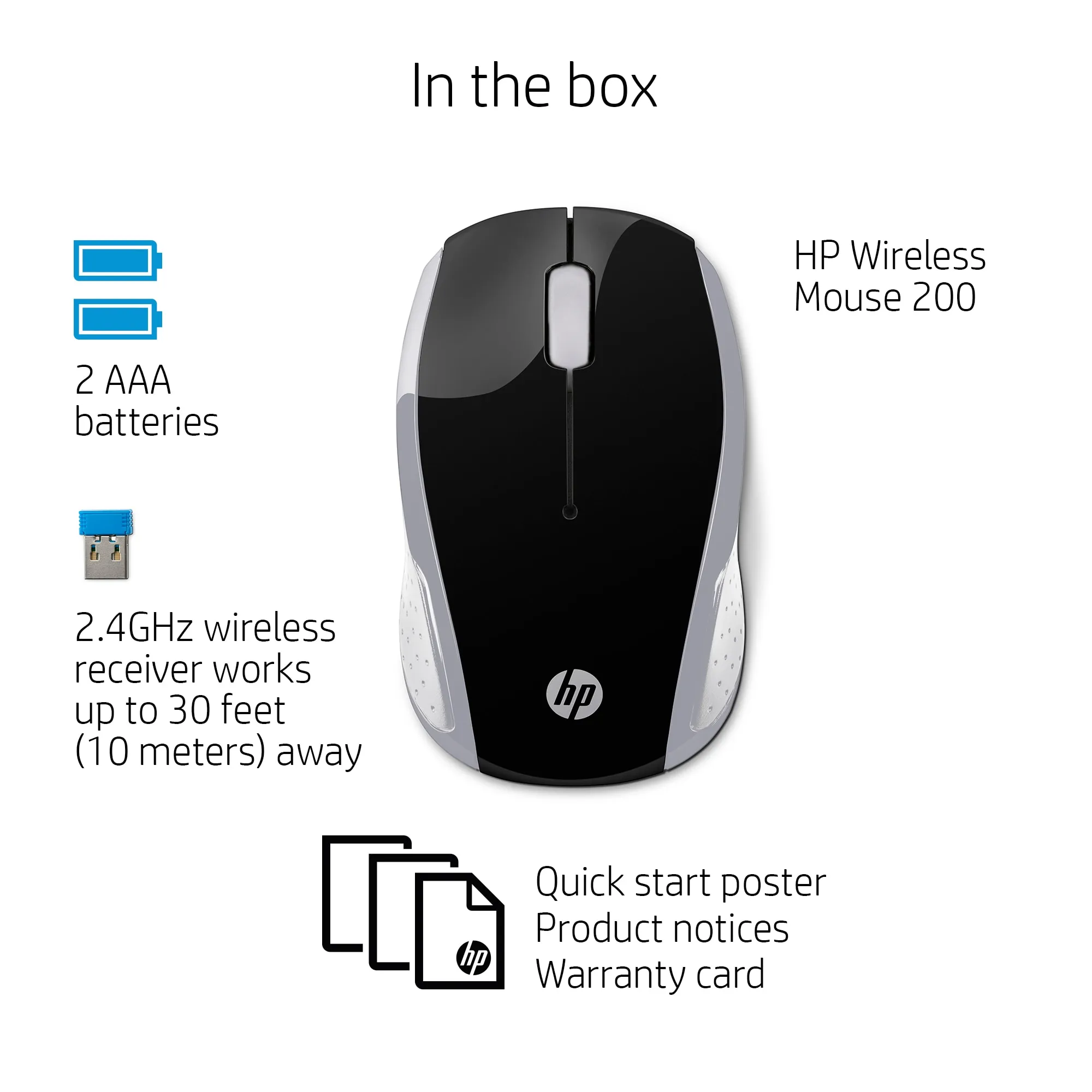 Wireless Mouse 200 Pike Silver