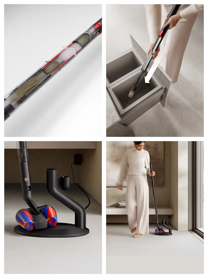 Dyson PencilVac Fluffycones 0.8L 21V Bagless Cordless Stick vacuum cleaner, Black/Grey