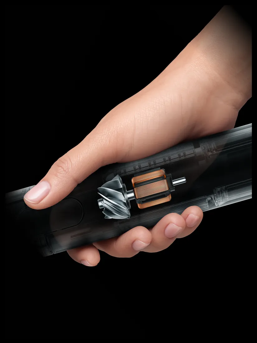 Dyson PencilVac Fluffycones 0.8L 21V Bagless Cordless Stick vacuum cleaner, Black/Grey