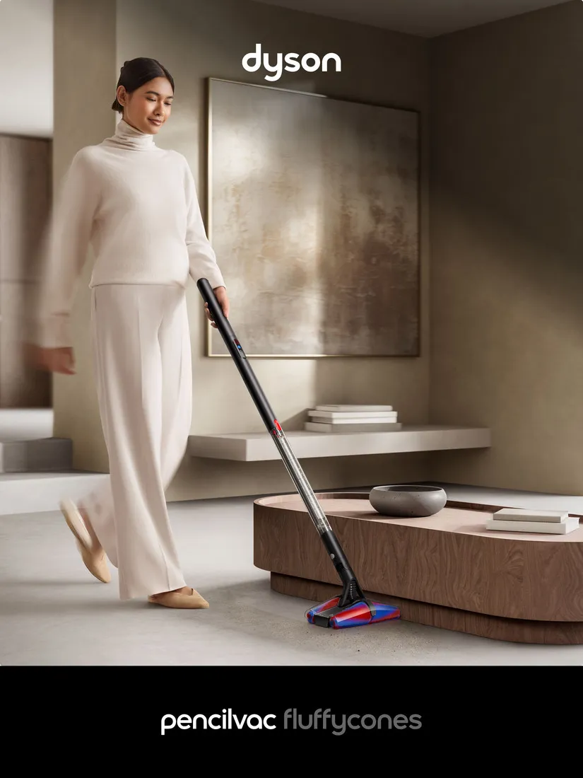 Dyson PencilVac Fluffycones 0.8L 21V Bagless Cordless Stick vacuum cleaner, Black/Grey