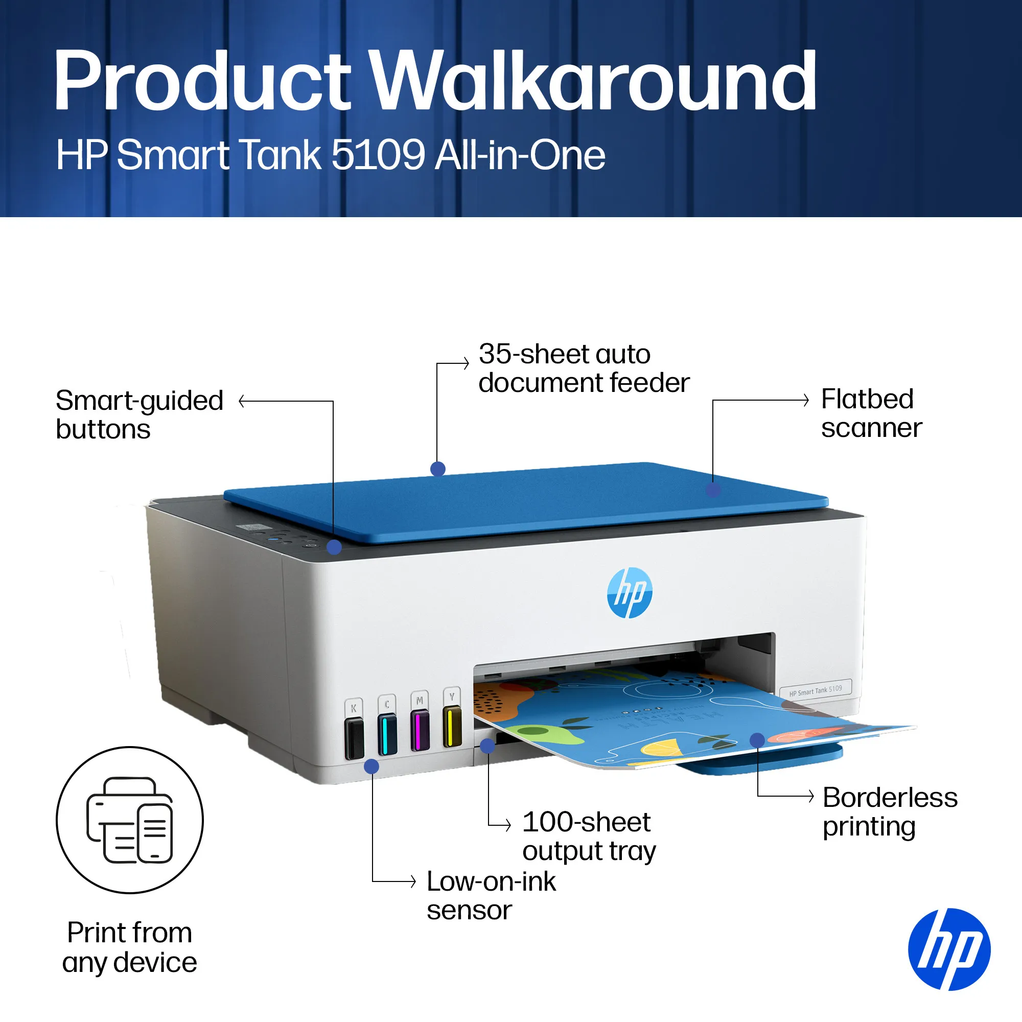 HP Smart Tank 5109 All-in-One skrivare