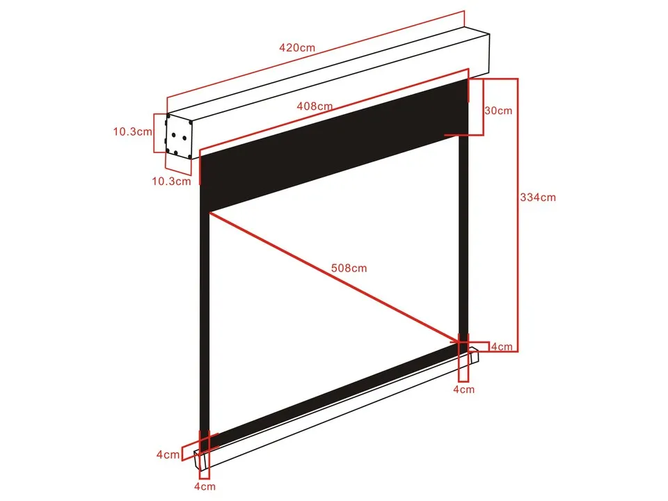 4:3 Motorized Projection Screen Deluxe 200&quot;