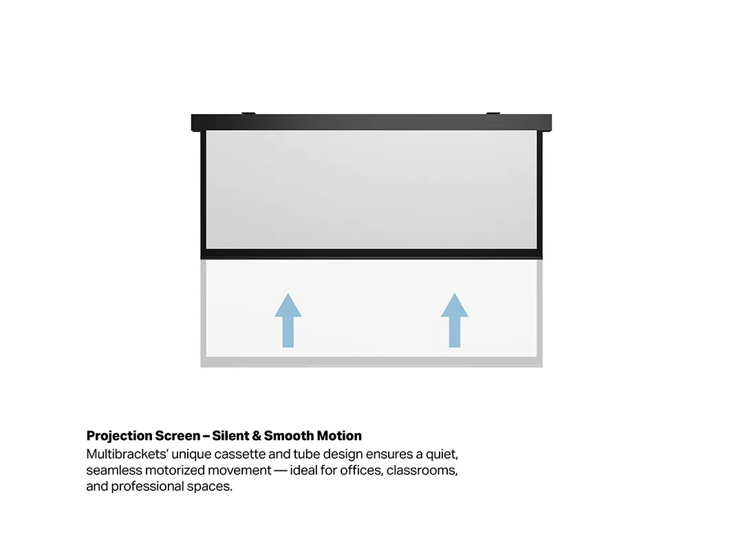 Multibrackets M Motorized Projection Screen Black Edition - Heijastusnäyttö - kattoon asennettava - moottoroitu - 108 tuuma (274 cm) - 16:9 - Matte White - must