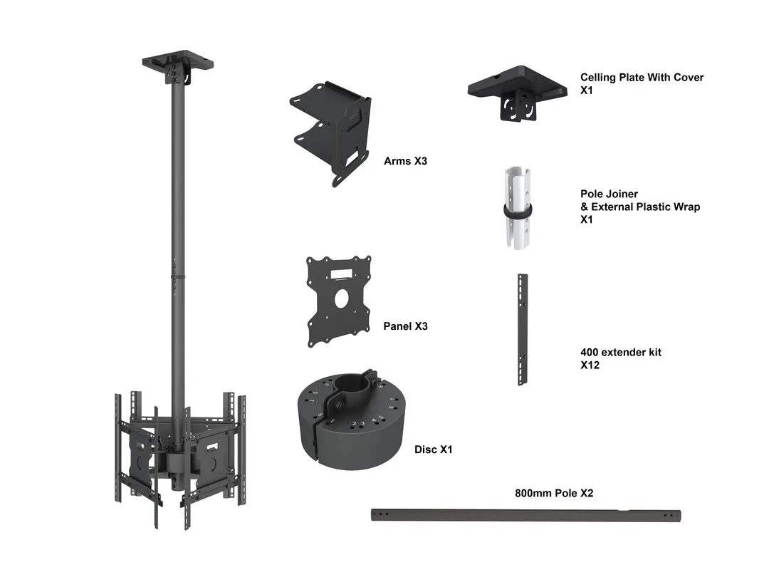 M Ceiling Mount Pro Triple 49BDL-4050D