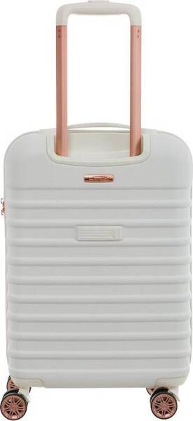 CAVALET Pasadena 54 Cabin 100% virgin ABS Roller Bag, White/Ros&eacute;