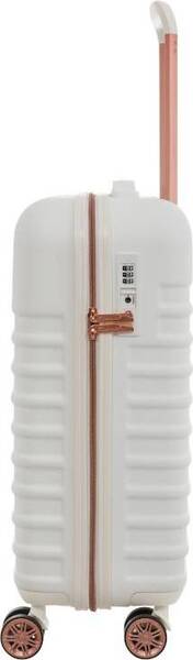 CAVALET Pasadena 54 Cabin 100% virgin ABS Roller Bag, White/Ros&eacute;