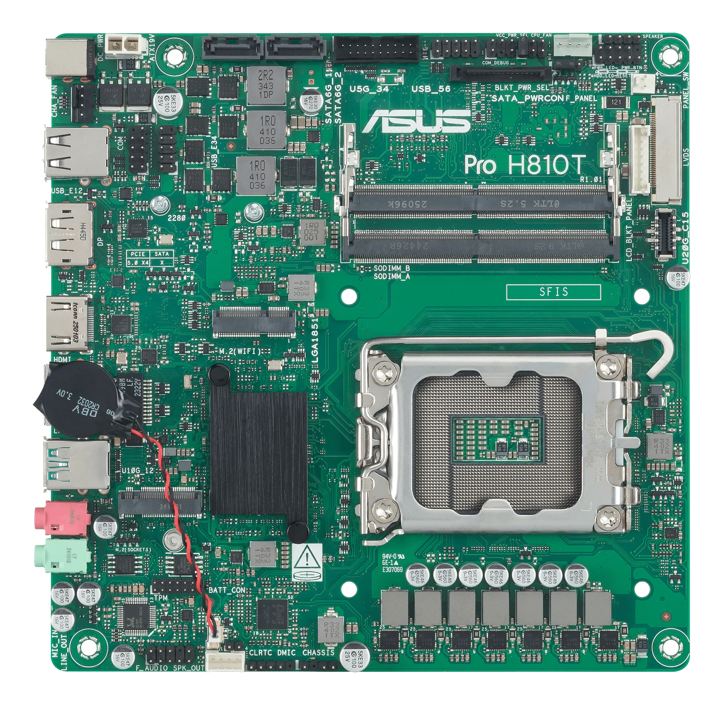 Asus Pro H810T-CSM LGA1851 Thin Mini-ITX Motherboard