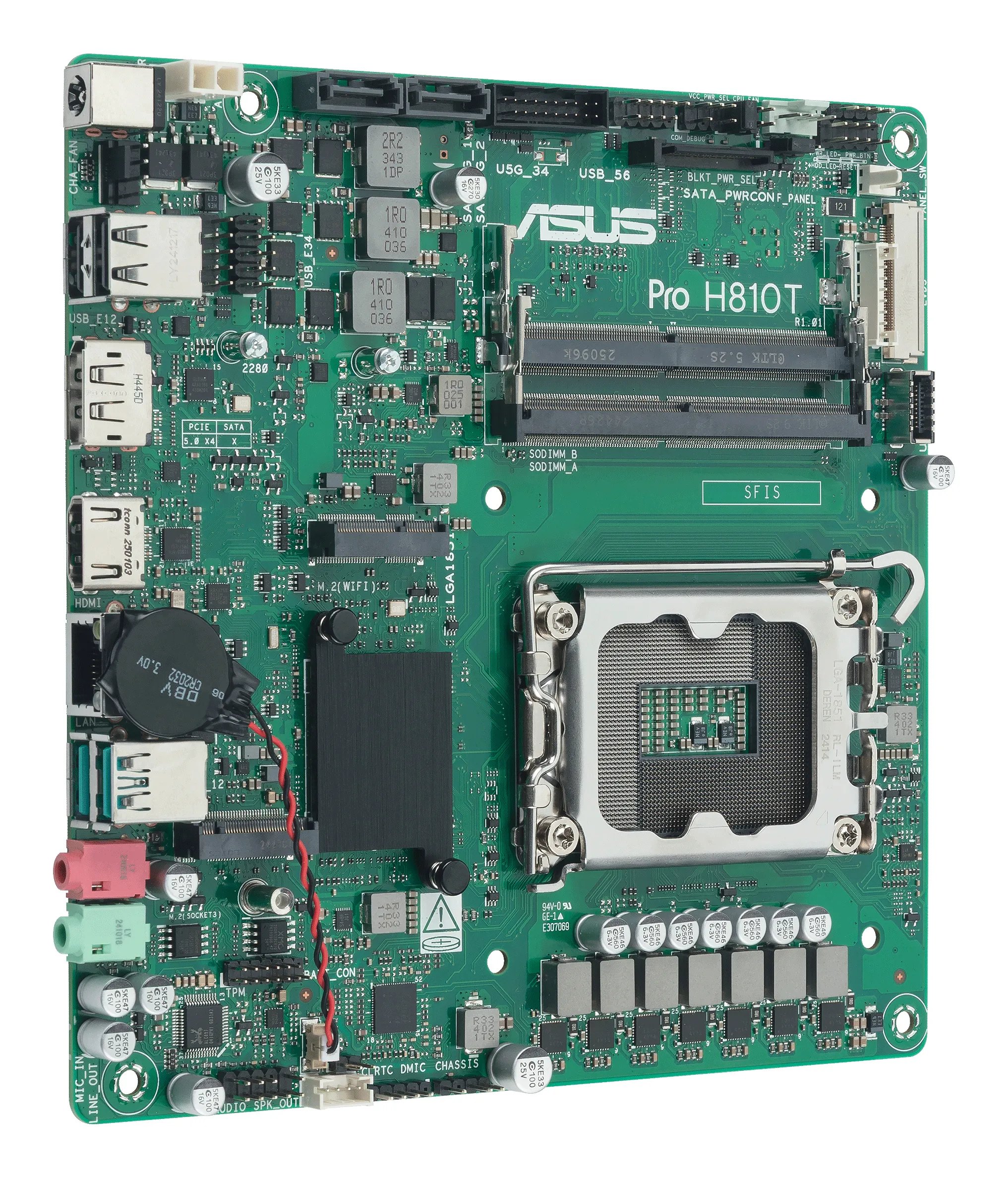 Asus Pro H810T-CSM LGA1851 Thin Mini-ITX Motherboard