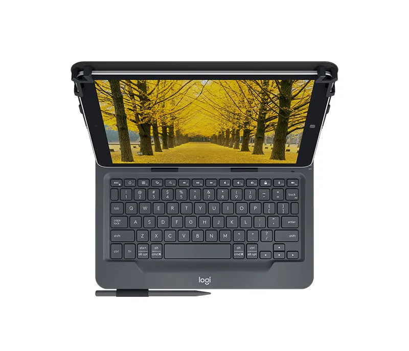 Logitech Universal Folio - Näppäimistö- ja kalvokotelo - langaton - Bluetooth 3.0 - tanska/suomi/norja/ruotsi