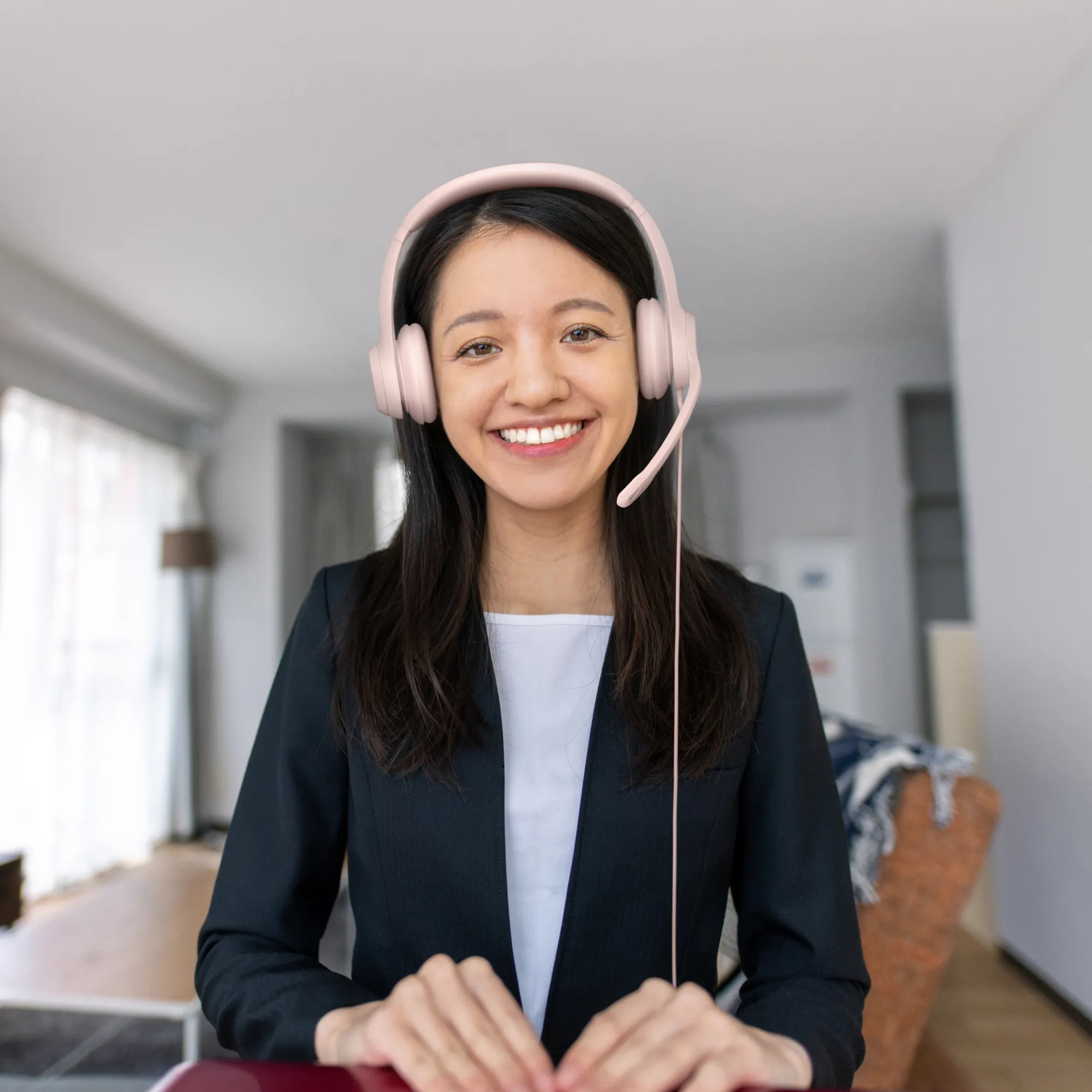 Logitech H390 USB - headset, rosa