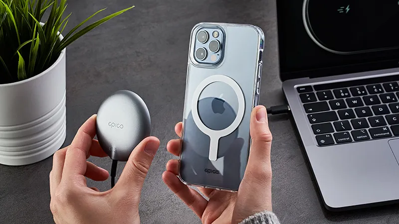 Epico USB-C Magnetic Wireless Charger - space gray