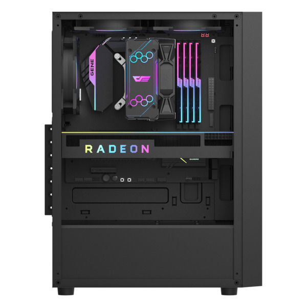 DARKFLASH A290 Midi-Tower Case with window, Black + 3 fans