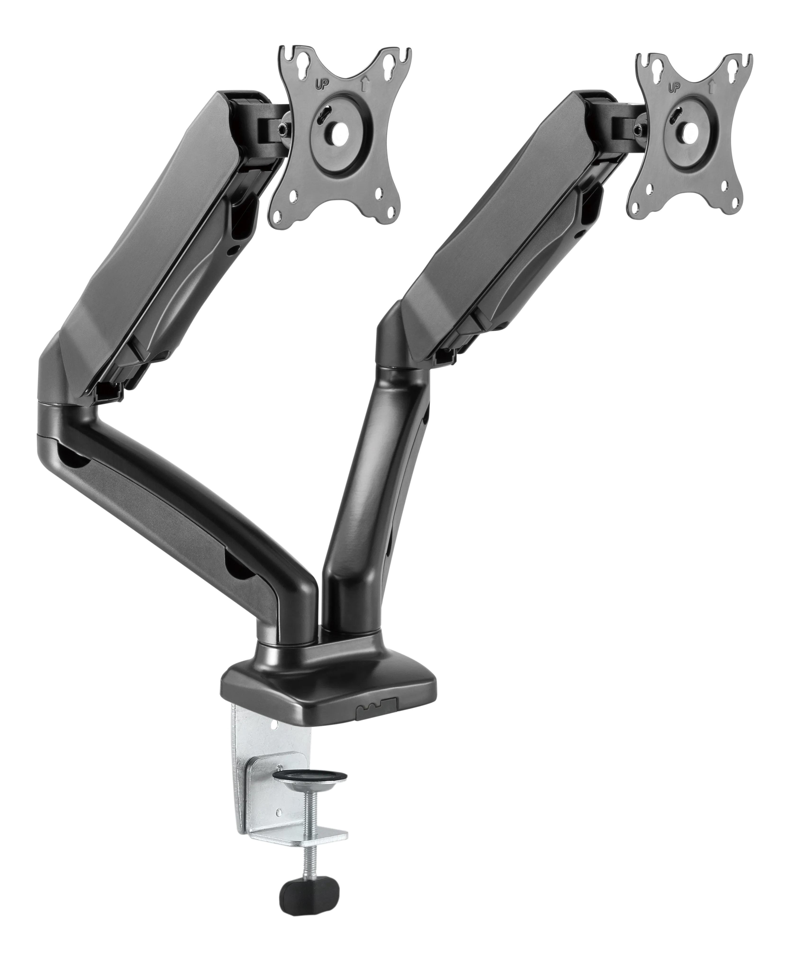 Deltaco Gas Spring Dual - monitor arm, black, 17&quot;-32&quot;, 2x9Kg