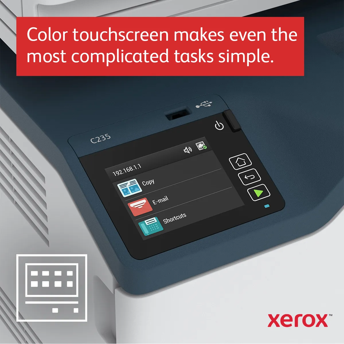 Xerox C235 - V&auml;ri monitoimilasertulostin LAN/Wi-Fi, A4
