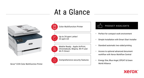 Xerox C235 - Colour multifunctionlaserprinter LAN/Wi-Fi, A4
