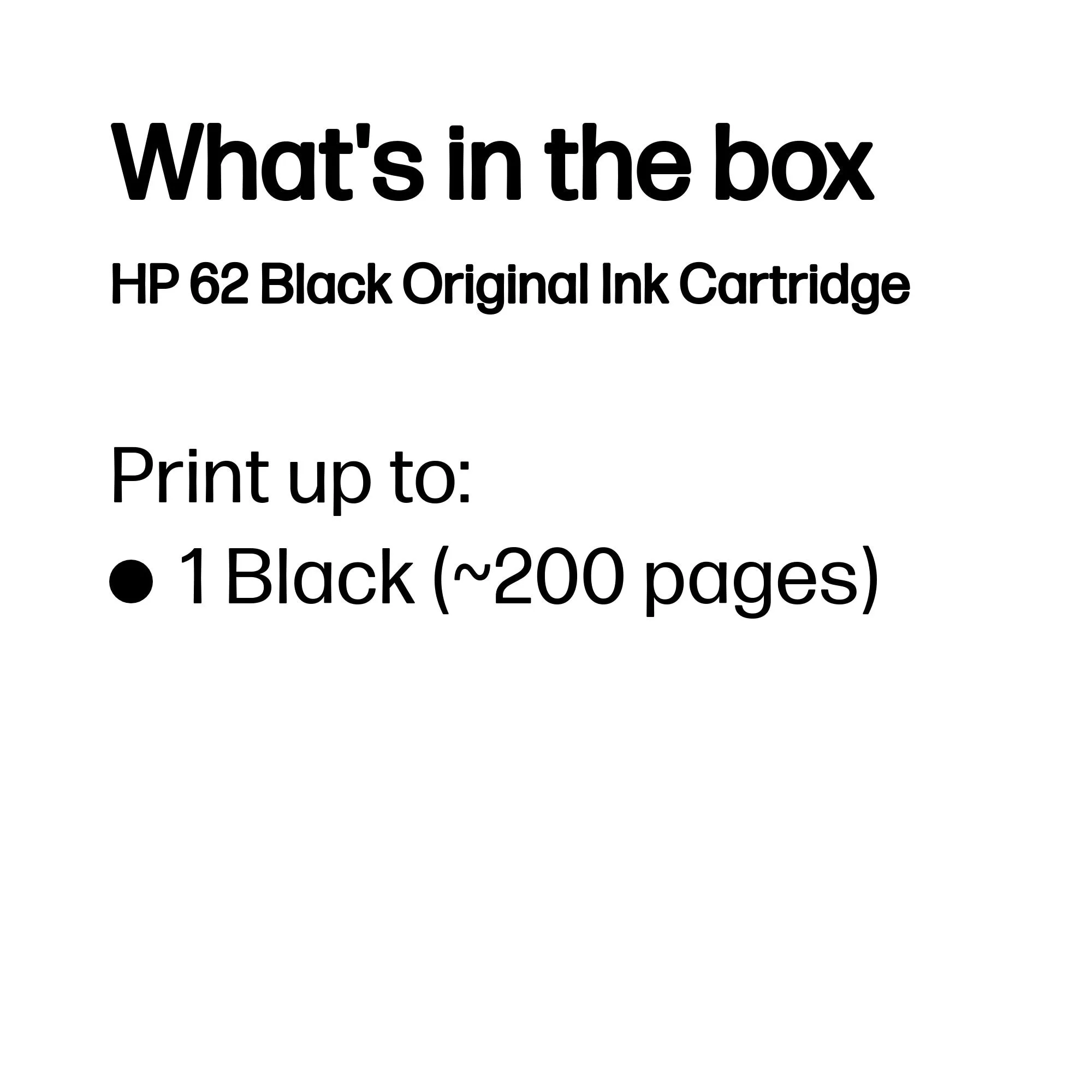 No62 black ink cartridge