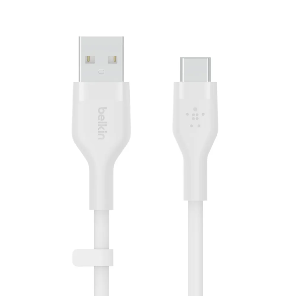 BOOST CHARGE USB-A to USB-C Silicon 2m, White
