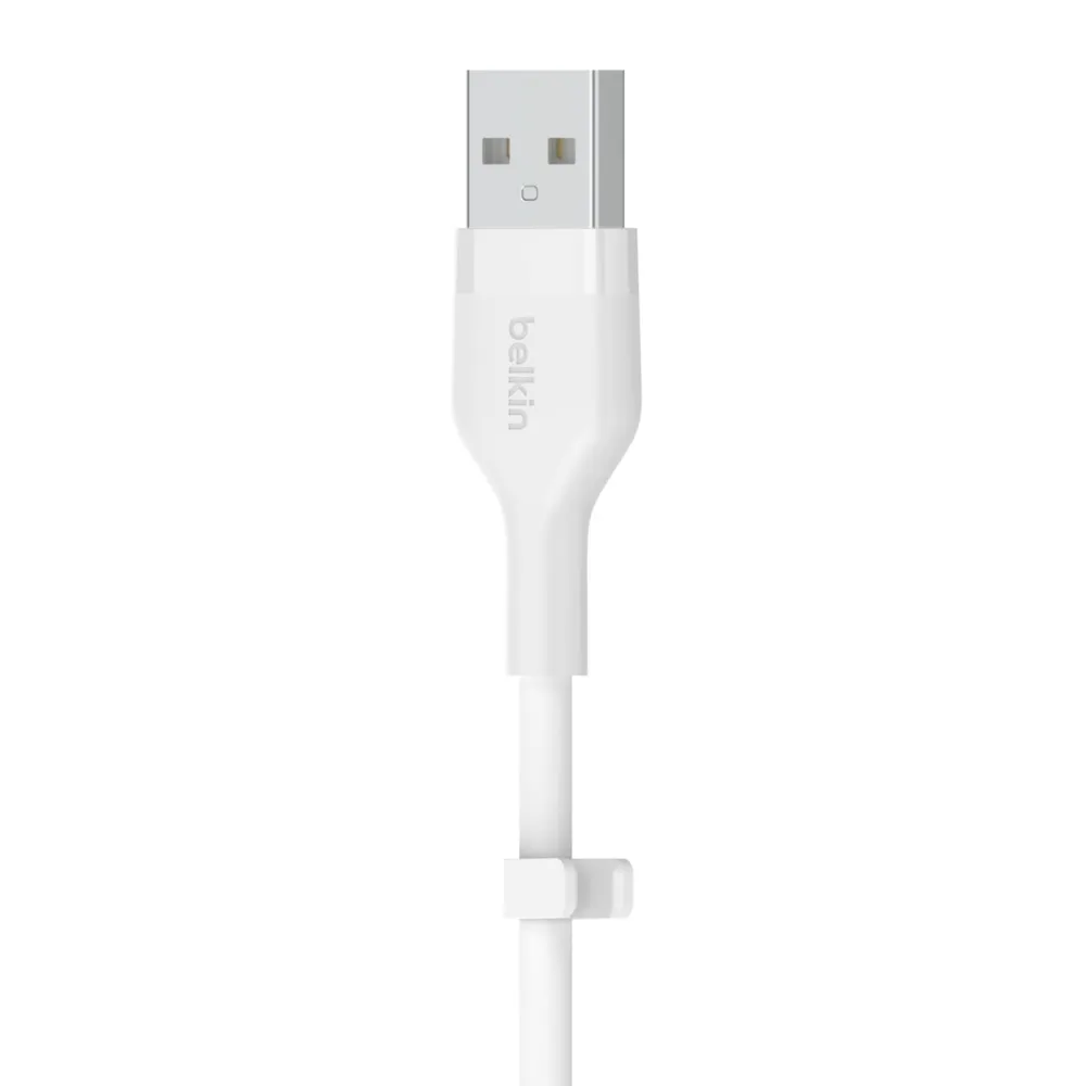 BOOST CHARGE USB-A to USB-C Silicon 2m, White
