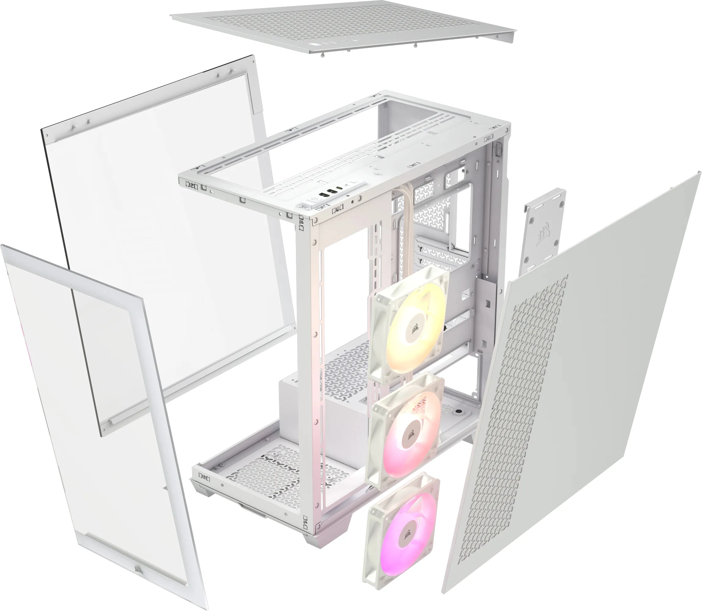 CORSAIR Geh Midi 3500X ARGB Tempered Glass White