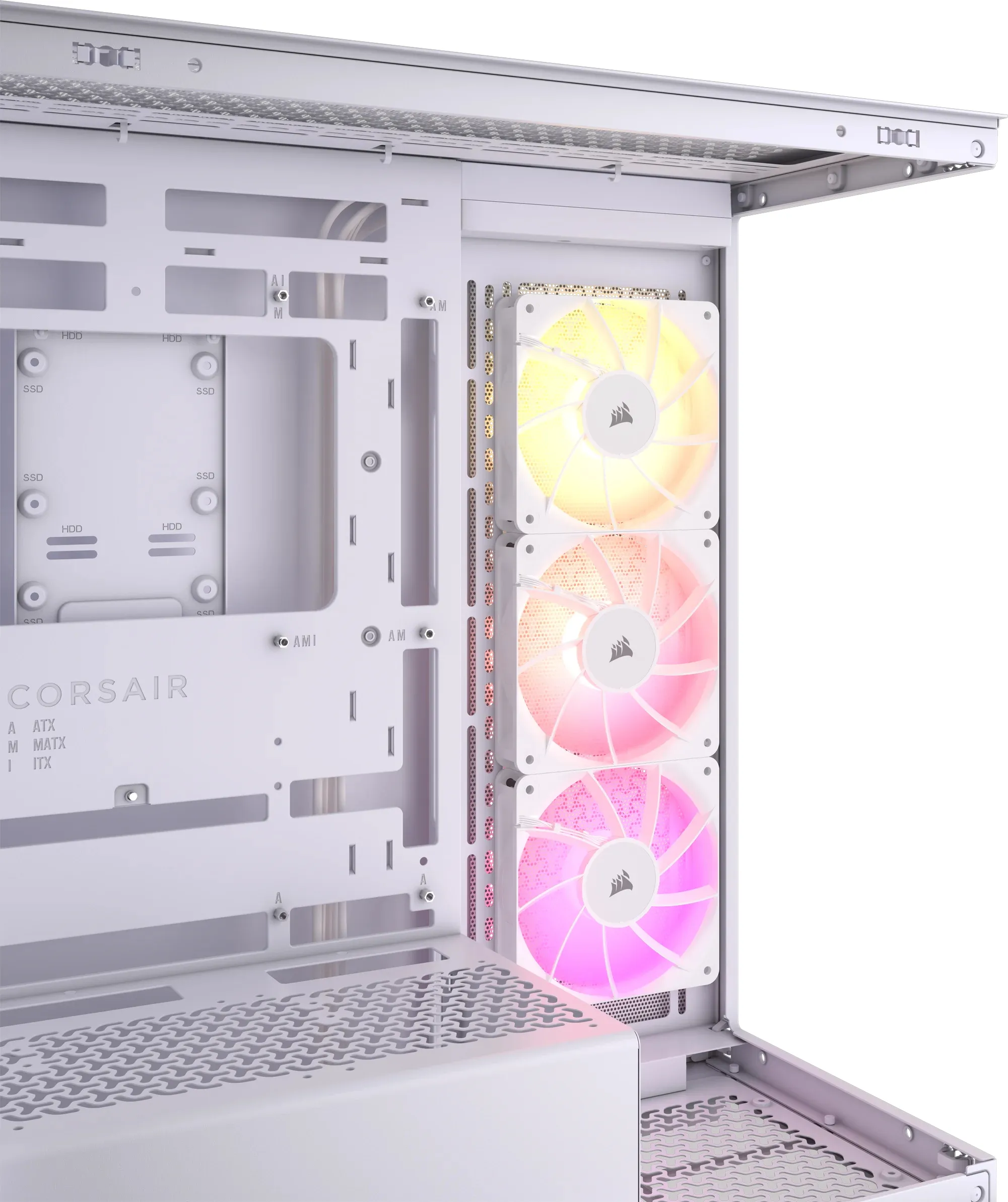 CORSAIR Geh Midi 3500X ARGB Tempered Glass White