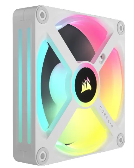CORSAIR QX RGB Series, iCUE LINK QX120 RGB WHITE, 120mm Magnetic Dome RGB Fan, Starter Kit