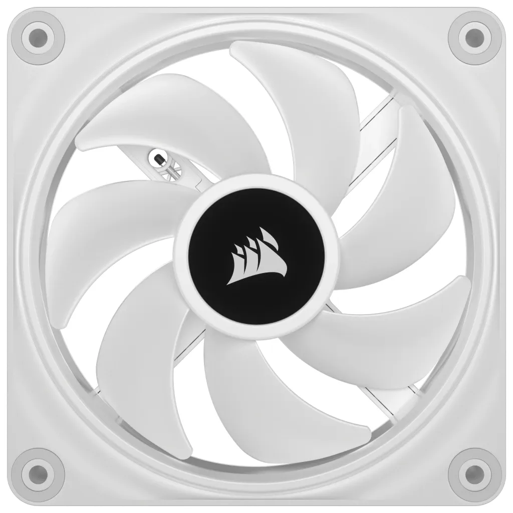 CORSAIR QX RGB Series, iCUE LINK QX120 RGB WHITE, 120mm Magnetic Dome RGB Fan, Starter Kit