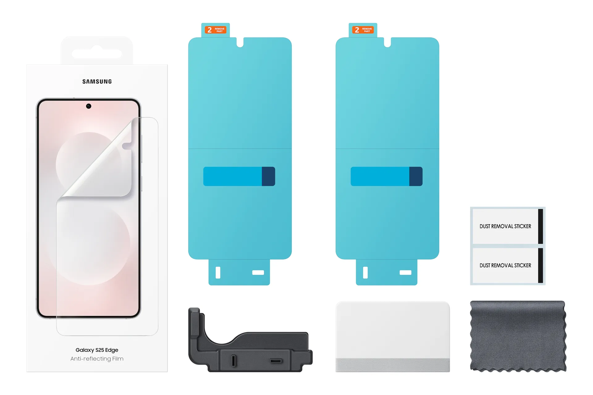 Samsung Anti-Reflecting, Galaxy S25 Edge -suojakalvo, 2 kpl asennuskehikolla