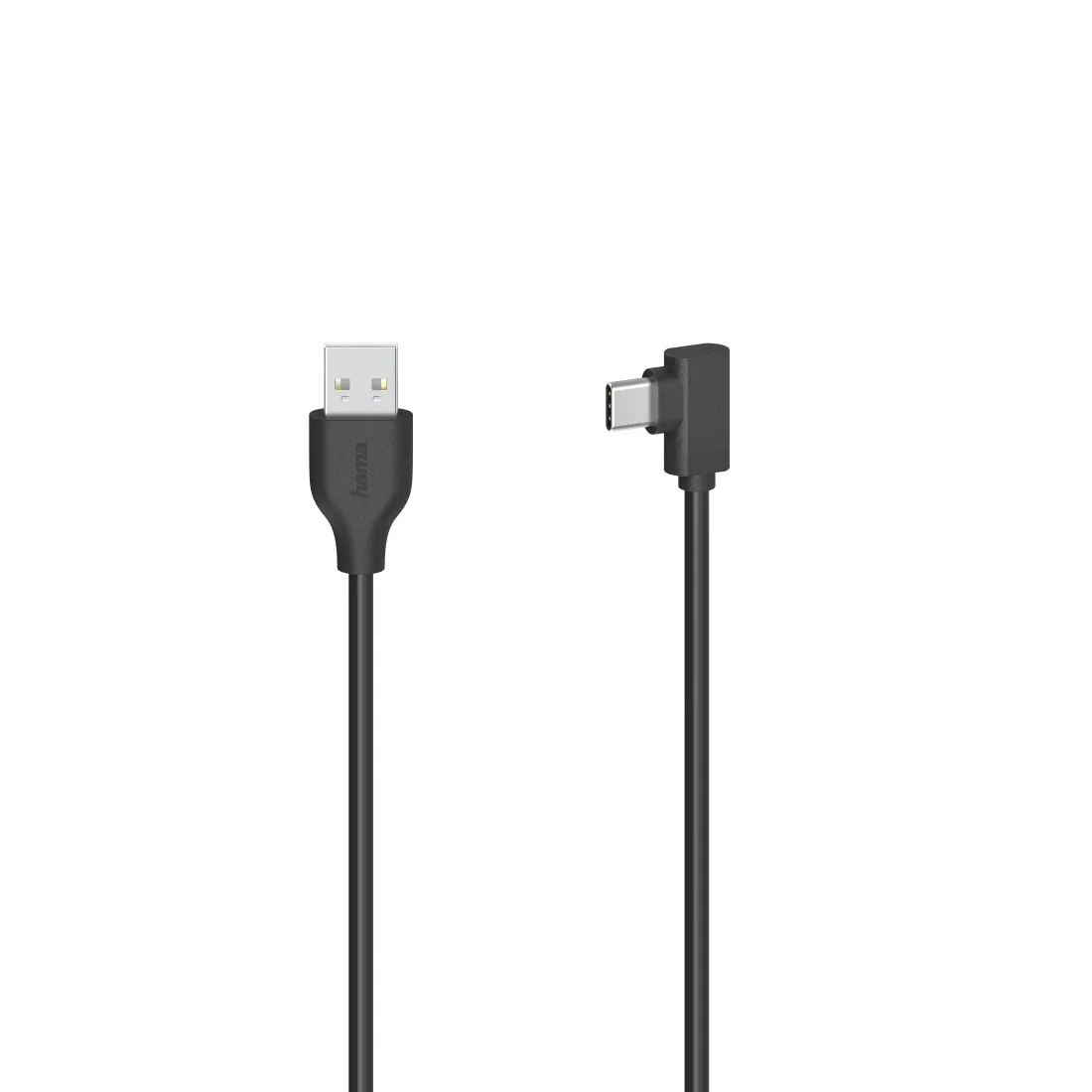 Hama USB-C - USB-A 2.0 -kaapeli, Musta, 0.75m