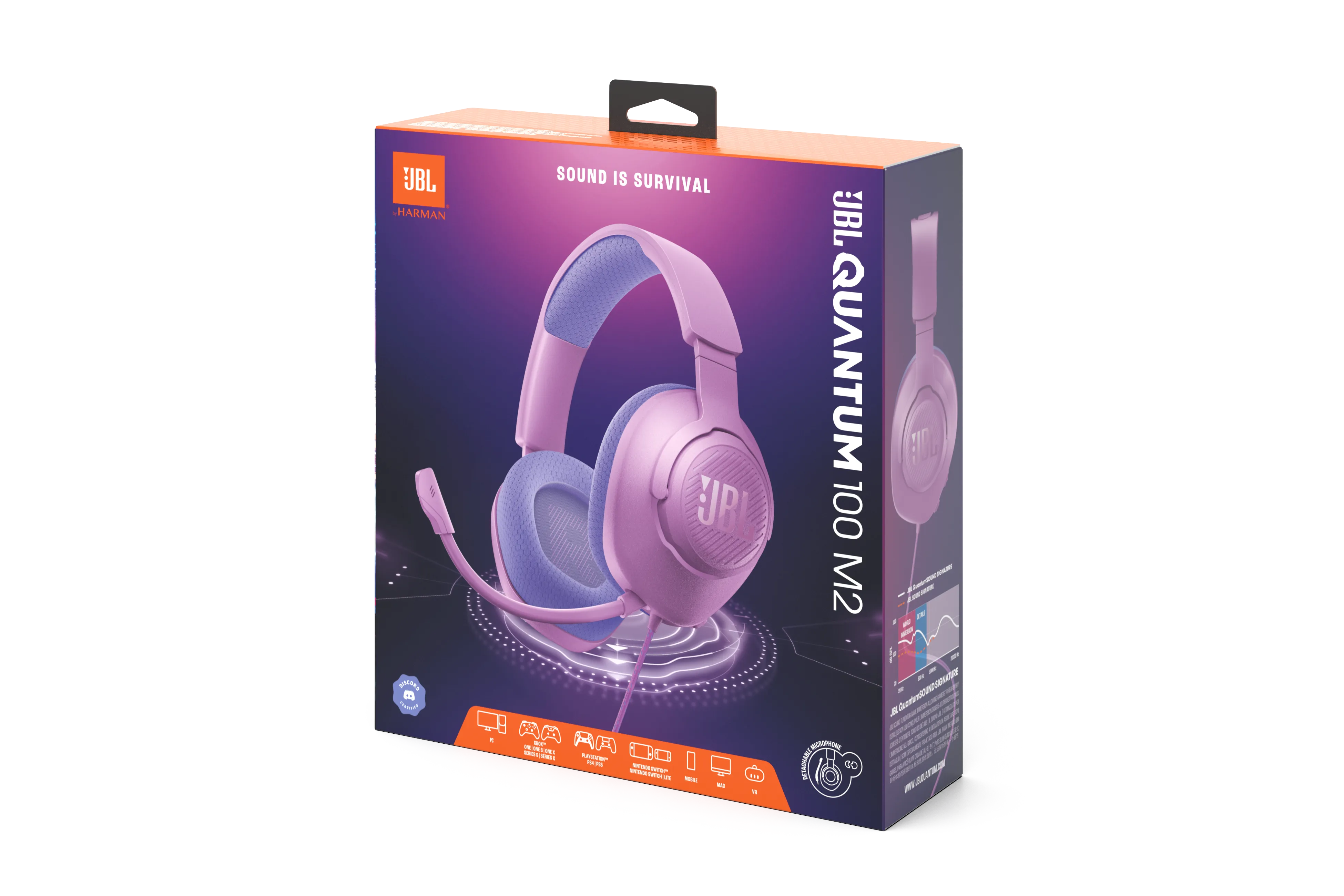 JBL Quantum 100M2 - gaming headset, purple