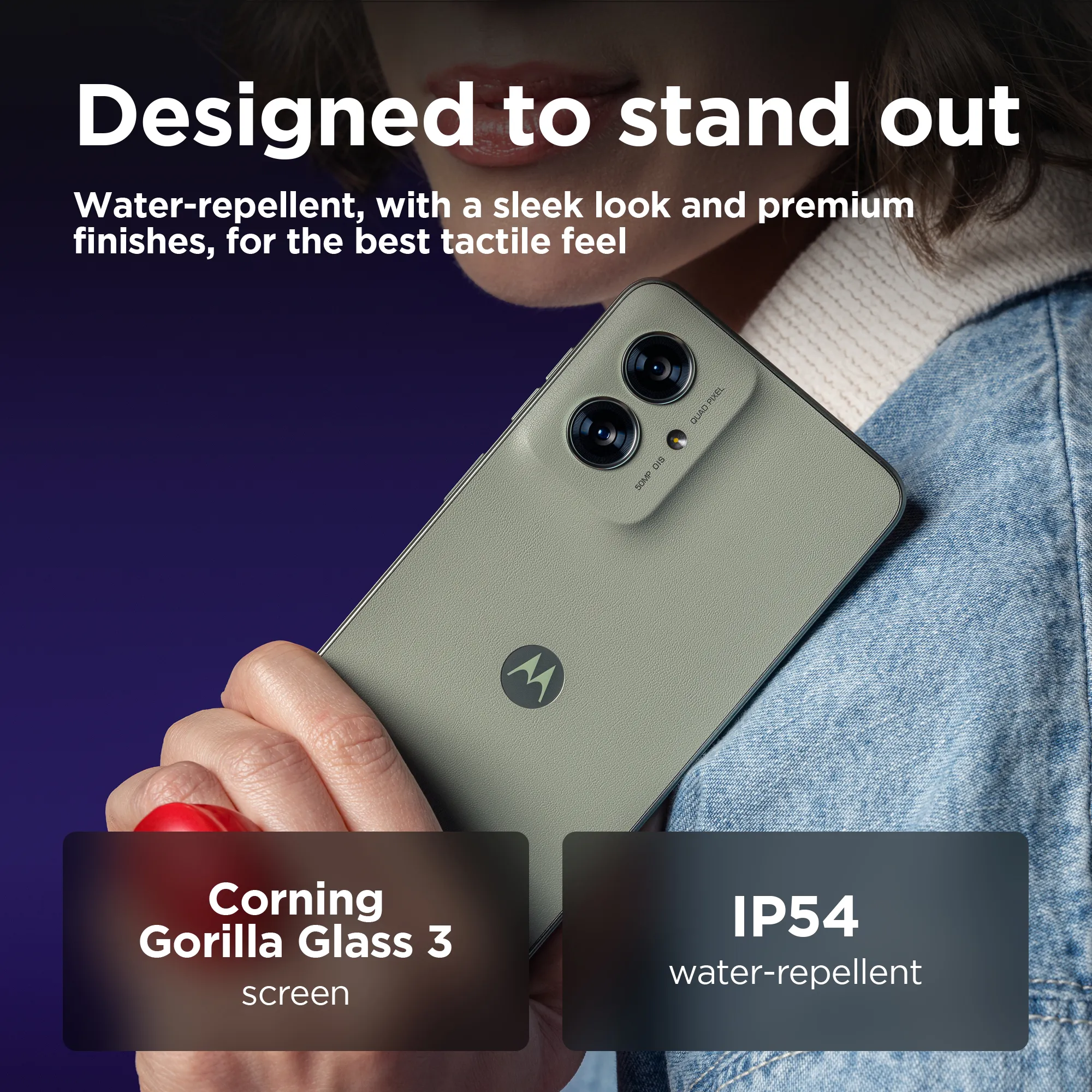 Motorola Moto G55 5G 256/8 Gt -Android-puhelin, Vihre&auml;