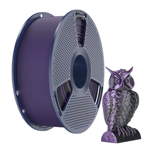 SUNLU PLA+ silke, 1.75 mm, 1 kg 3D-skrivarfilament, svart och lila