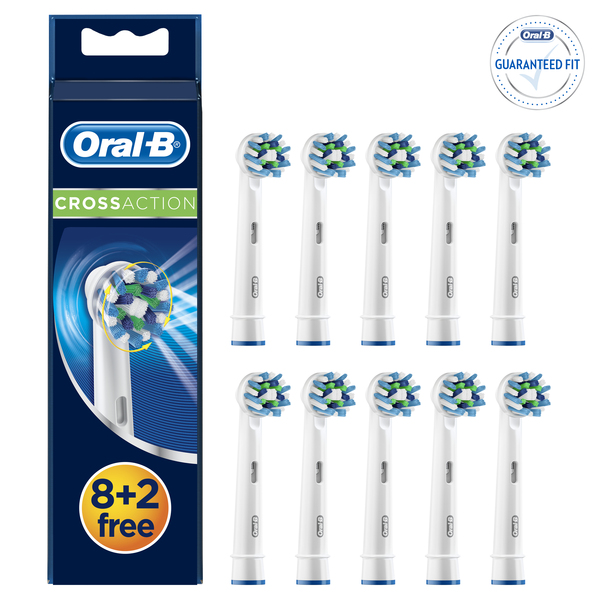 Oral-B CrossAction - borsthuvuden, 10 st