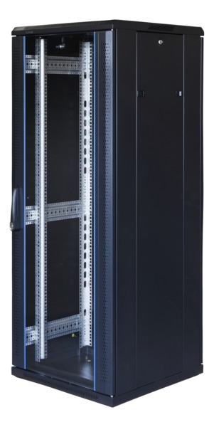 TOTEN System G, 19" golvsk&aring;p, 32U, 600x600, glasd&ouml;rr fram, perforerad