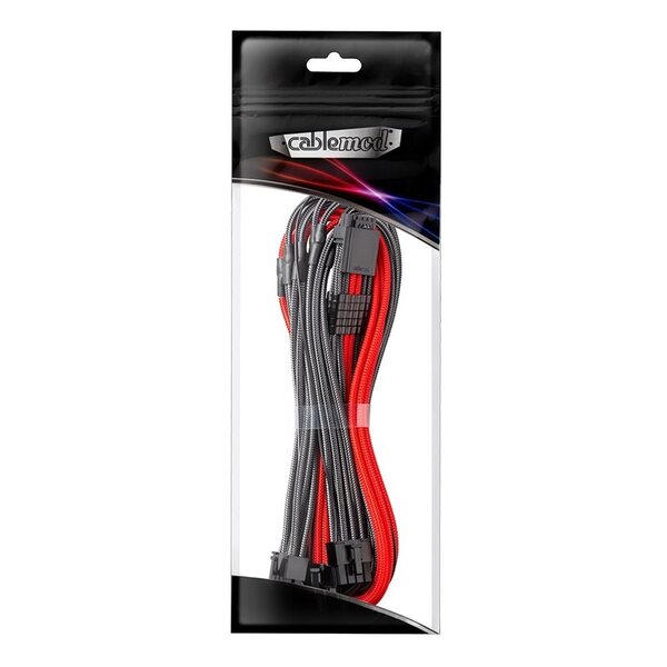 CableMod C-Series Pro ModMesh 12VHPWR to 3x PCI-e Kabel for Corsair - 60cm, carbon/red