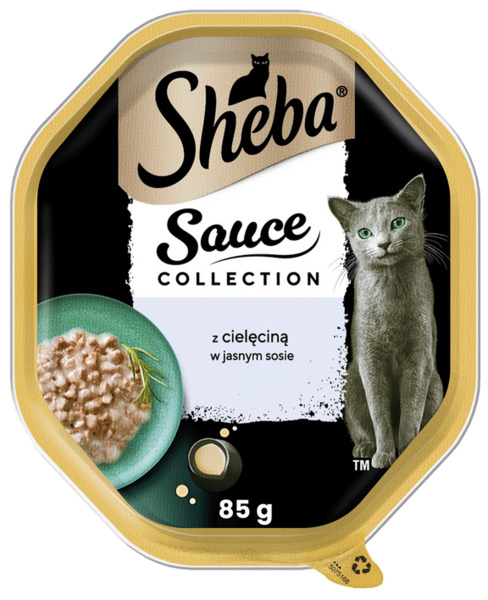 Sheba Sauce Collection Veal in Light Sauce, Wet food for cats, Adult, 85g