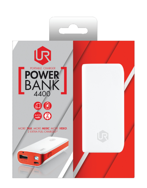 POWERBANK 4400 PORTABLE CHARGER WHITE