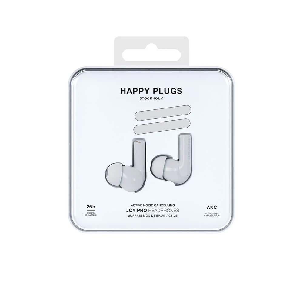Happy Plugs Joy Pro Wireless Earbuds, White