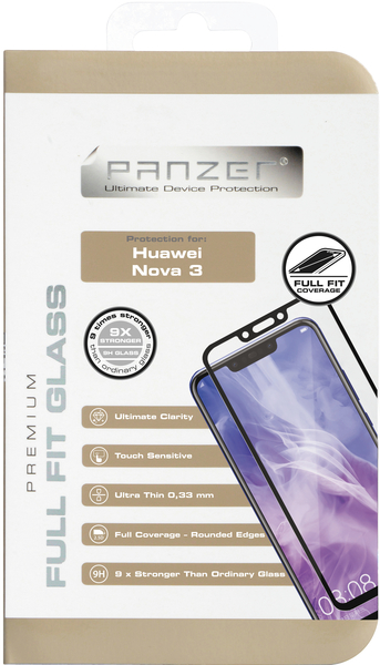 Huawei Nova 3, Full-Fit Glass, Black