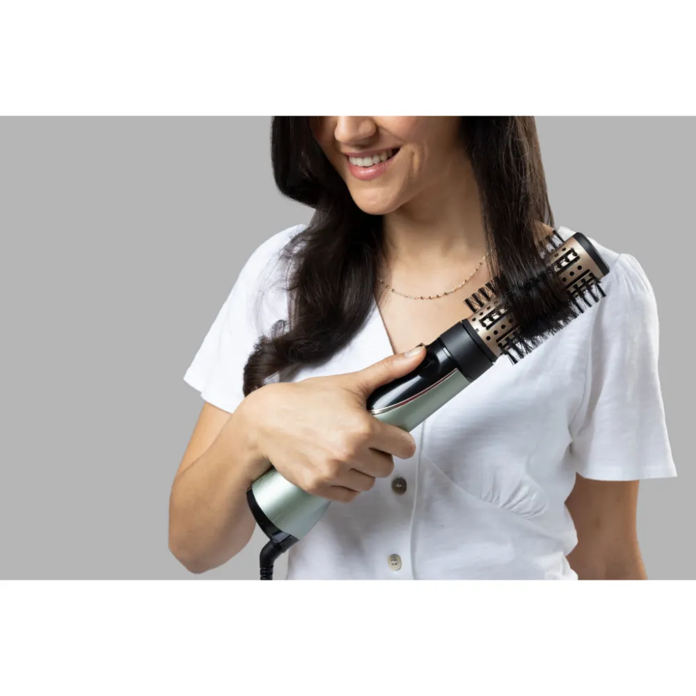 Remington Botanicals AS5860 Rotating Hot Air Brush, Black/Silver